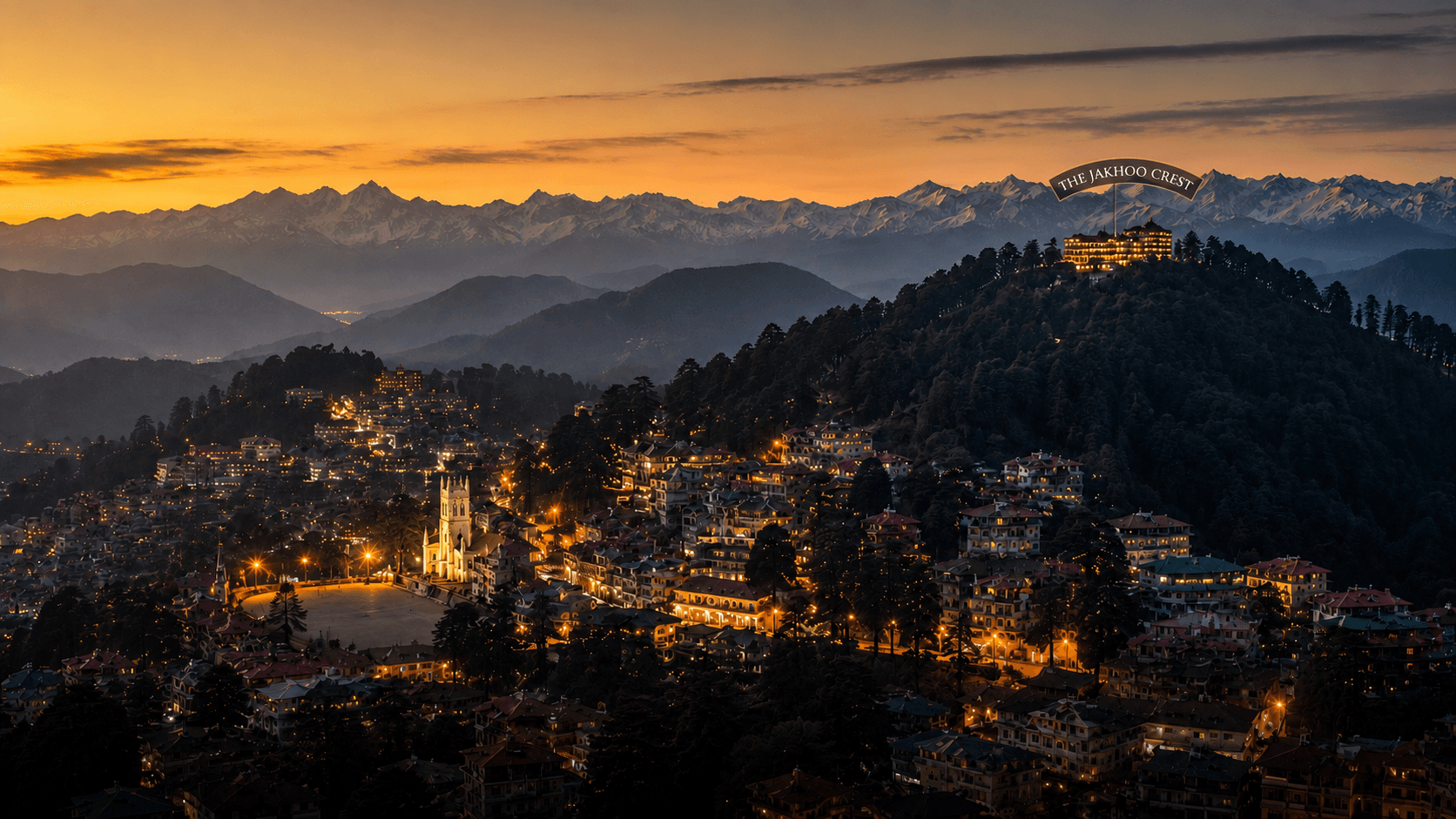 The Jakhoo Crest at golden hour, Shimla